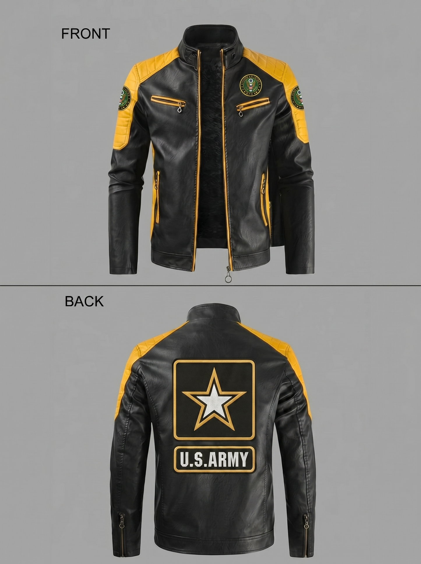 Handmade Military Leather Jackets- Men