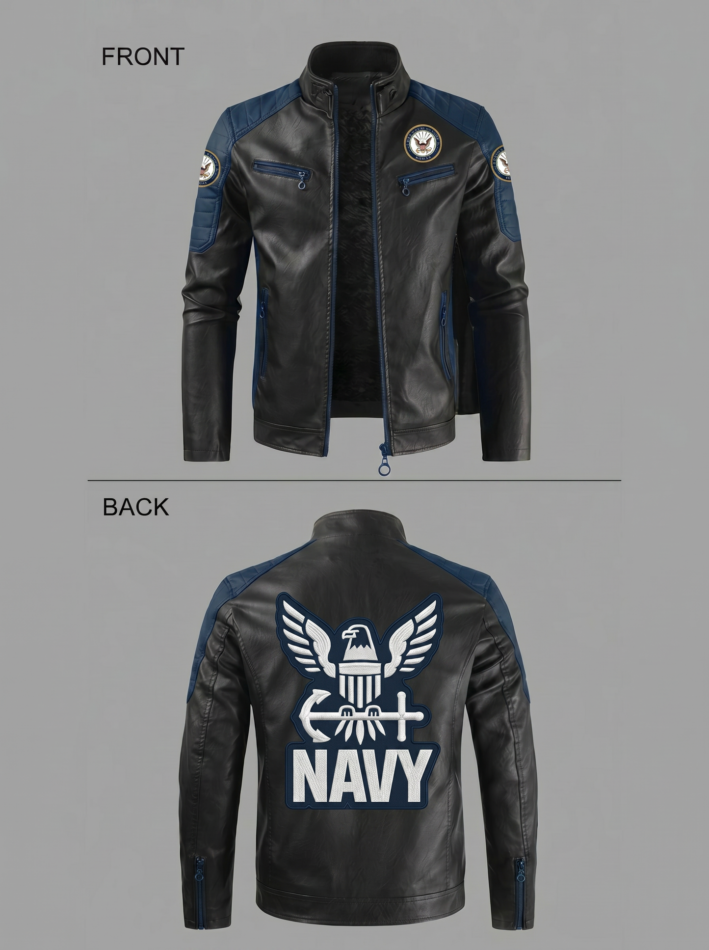 Handmade Military Leather Jackets- Men